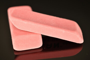 Stationery, close-up, isolated on black background.