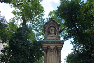 Obraz premium Altes Denkmal für Johann Sebastian Bach in Leipzig
