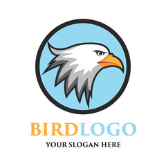 bird logo with text space for your slogan tagline, vector illustration