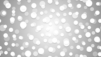 White balls on a gray background. Gradient. Vector illustration. Seamless