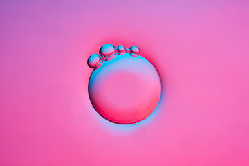 Bubbles on pink background	