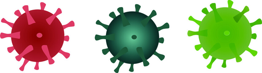 Coronavirus Bacteria Cell Icon, 2019-nCoV Novel Coronavirus Bacteria.