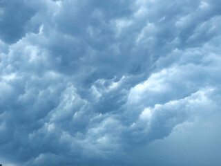explosive dense clouds covering the whole sky
