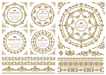 Fototapeta premium vector set of vintage design elements