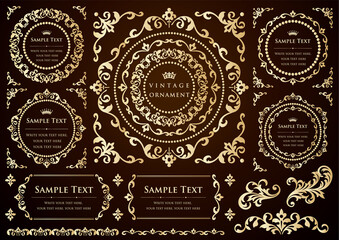 vector set of vintage design elements