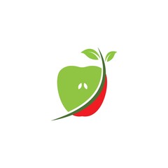 Apple logo icon vector illustration design