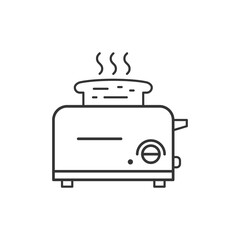 Toaster kitchen household domestic appliances thin line icon