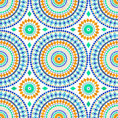 Moroccan seamless tile ornament. Vector pattern.
