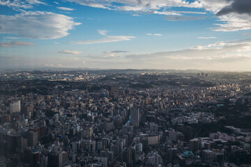 Beautiful view at the city, city of Yokohama Japan.