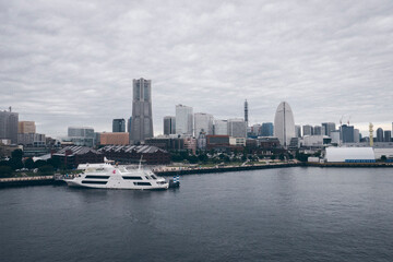 Fototapeta na wymiar View at the part of the city, city of Yokohama Japan.