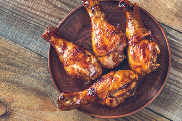 Grilled chicken drumsticks