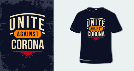 Corona Virus T-shirt Design vector.  Covid-19 Poster Design.