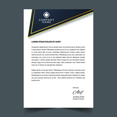 Letter head template with geometric shapes 