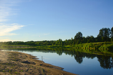 Summer river landscape
