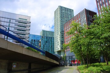 Obraz na płótnie Canvas Modern buildings in Rotterdam, the Netherlands