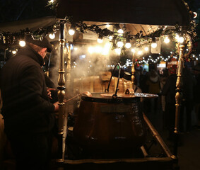 Mulled Wine vendor at Christmas Market