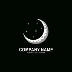 Moon and stars design template