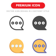 bubble chat icon pack isolated on white background. for your web site design, logo, app, UI. Vector graphics illustration and editable stroke. EPS 10.
