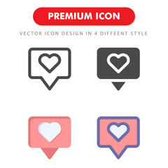 love icon pack isolated on white background. for your web site design, logo, app, UI. Vector graphics illustration and editable stroke. EPS 10.