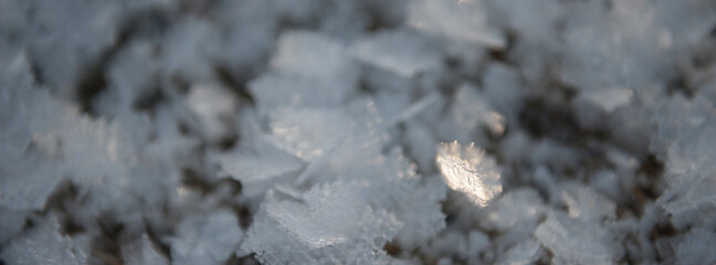 Detalles macro de formaciones de hielo
