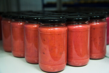 Jars full of organic honey