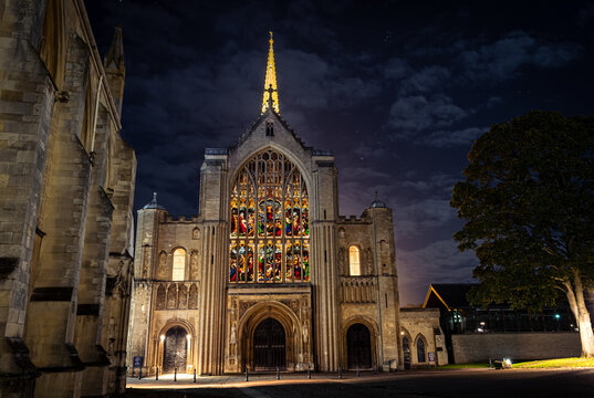 Norwich Cathedral At Night 