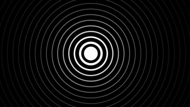 Abstract CGI motion background with expanding-collapsing concentric circles in perfect seamless loop (3840 x 2160, 30 fps).