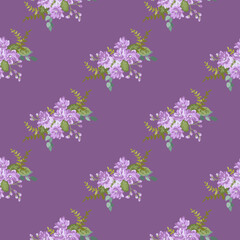 Plakat Elegant gentle trendy pattern in small-scale flower. Millefleurs. Country style. Floral seamless background for textile, cotton fabric, covers, manufacturing, wallpapers, print, gift wrap and scrapboo