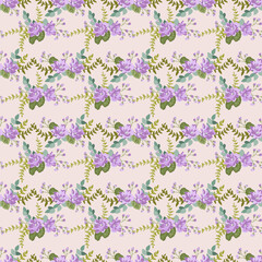 Obraz premium Elegant gentle trendy pattern in small-scale flower. Millefleurs. Country style. Floral seamless background for textile, cotton fabric, covers, manufacturing, wallpapers, print, gift wrap and scrapboo