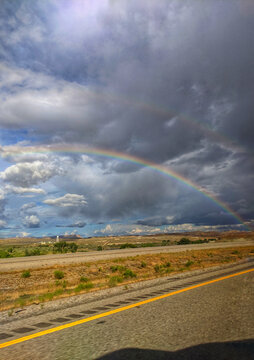 double rainbow in the desert © Charlie Smith 