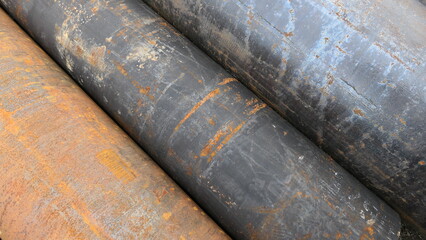 rusty metal pipes