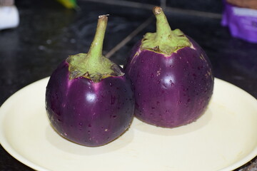 eggplants on a plate