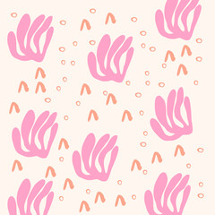 illustration vector EPS Print hand draw painted abstract modern art for wall decoration or postcard cover or textile or background or other