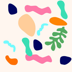 illustration vector EPS Print hand draw painted abstract modern art for wall decoration or postcard cover or textile or background or other