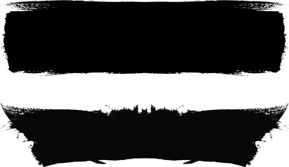 Grunge Paint stripe . Vector brush Stroke . Distressed banner . Black isolated paintbrush collection . Modern Textured shape . Dry border in Black 