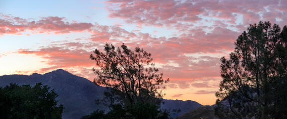 sunset in the mountains