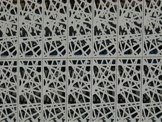 Pattern on the building of the shopping complex