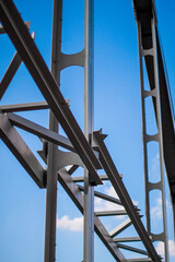 Naklejka premium steel structure of a steel bridge