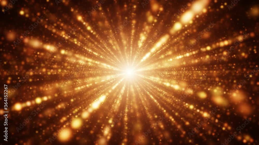 Canvas Prints gold lights sparkles. glowing light explodes. 4k festive golden motion background. loop animation