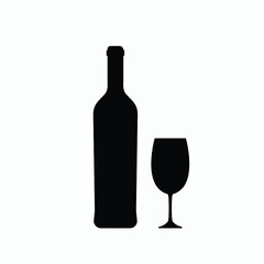 wine icon vector