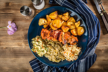 Grilled meat shashlik