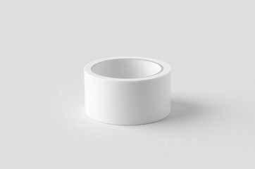 White duct tape mockup on a grey background.