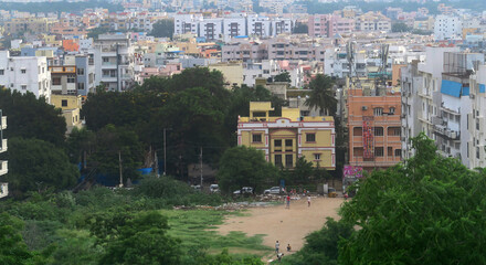 pollution over the city of Hyderabad India