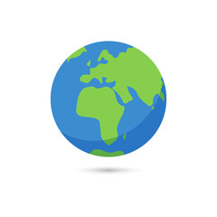 Globe icon. Planet earth vector illustration