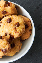 protein cookies with chickpea flour and chocolate chips