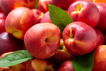 fresh nectarines as background