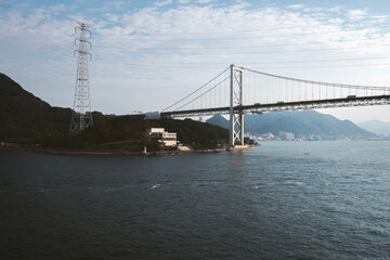 Sea under the bridge, city of Busan South Korea.