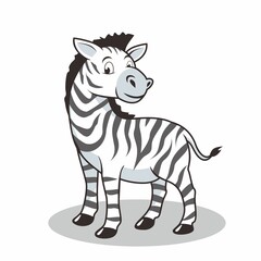 Fototapeta na wymiar Zebra Cartoon Illustration Isolated