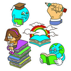 illustration; cartoon; character; cute; design; vector; earth; background; graphic; 2020; art; happy; isolated; coronavirus; virus; banner; save; holiday; symbol; celebration; concept; global; funny; 