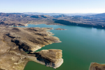 Kralkizi Dam in Diyarbakir Ergani. it is amazing lake and top view